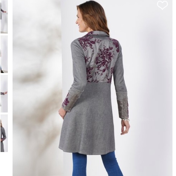 ๐๐๐Soft Surroundings Grandeur Jacket in Vintage Grey - Picture 3 of 17